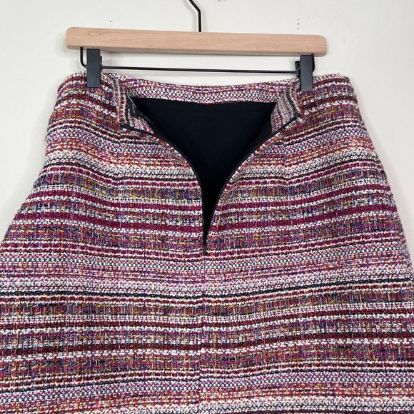 Halogen Women’s Mini Multicolor Tweed Side Tie Skirt Size 10 Pink - Picture 8 of 9